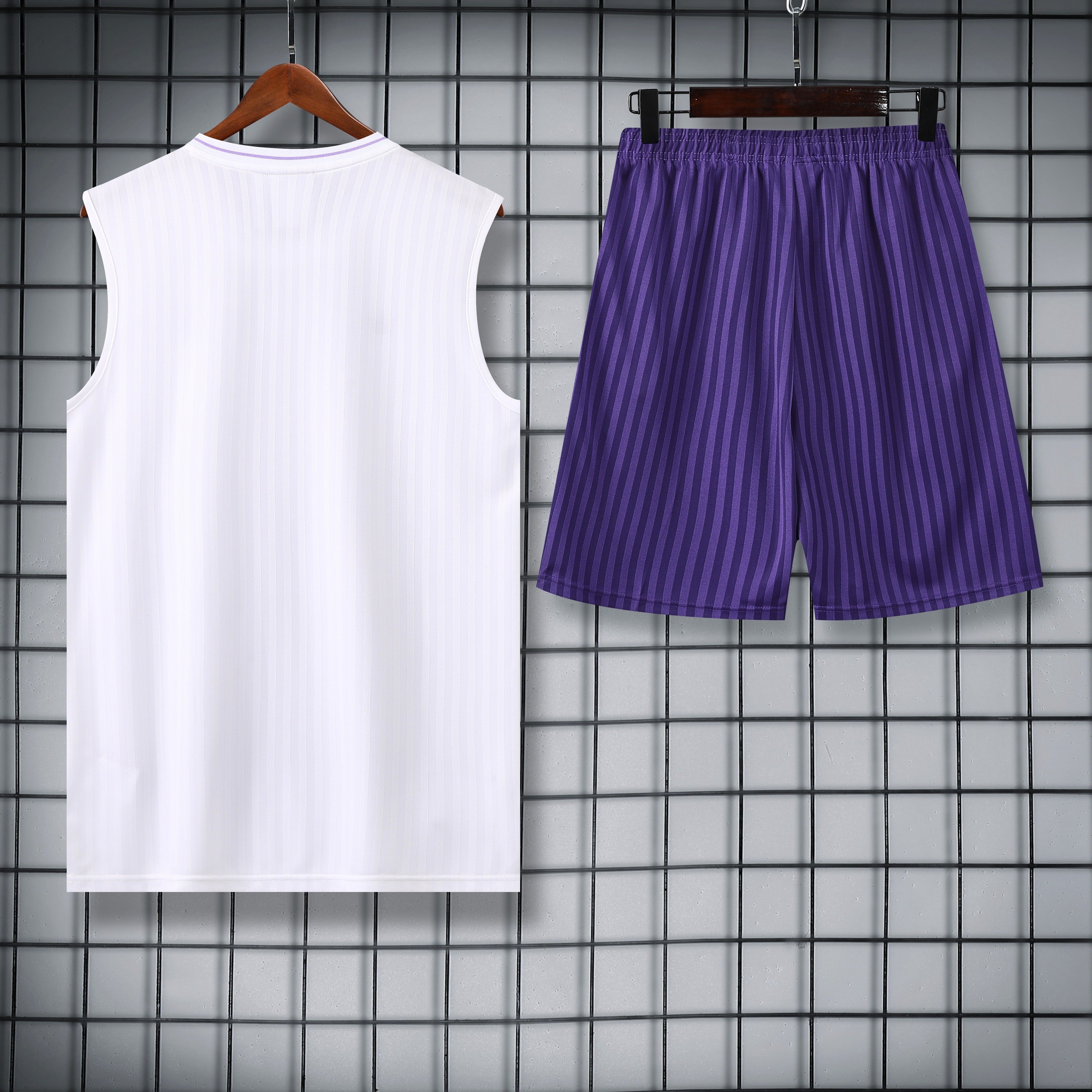 Real Madrid CF - Terrace Icons Tank Top Training Set White/Purple